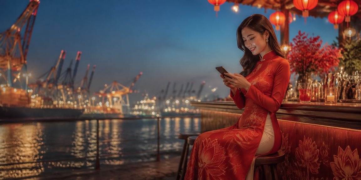Người chơi sử dụng điện thoại để chơi casino và theo dõi jackpot tại Hải Phòng
